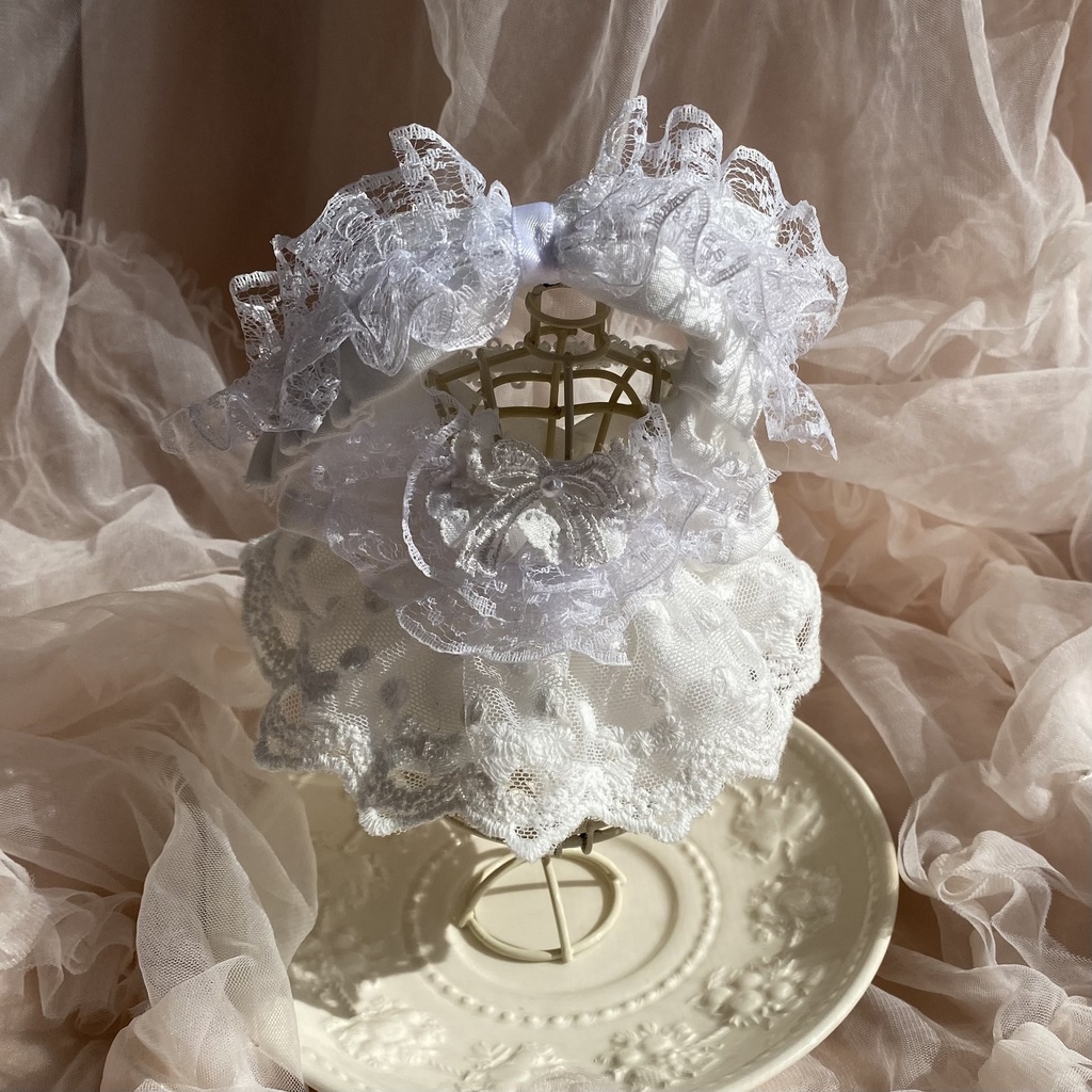 ふわふわレースドレス ぬい服 いつぬい