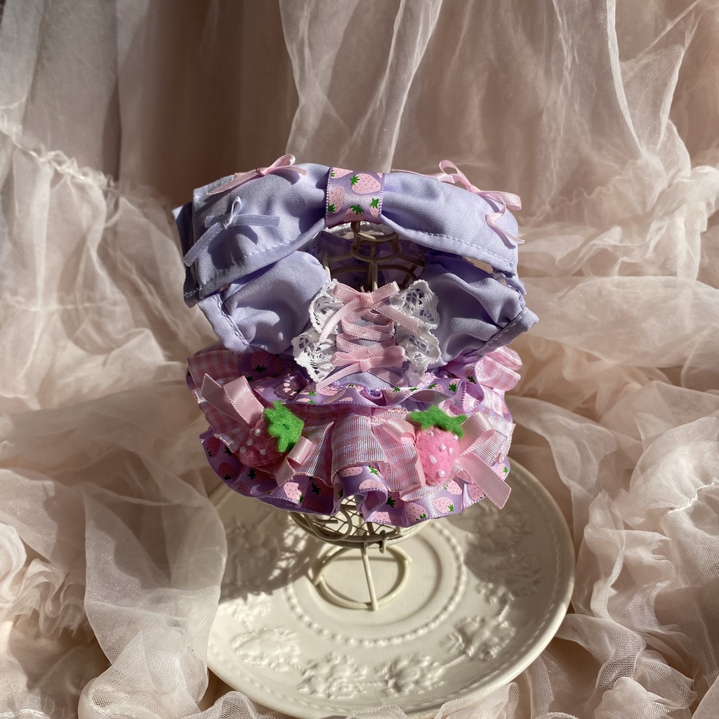 いちごフリルなときめきドレス いつぬい ぬい服