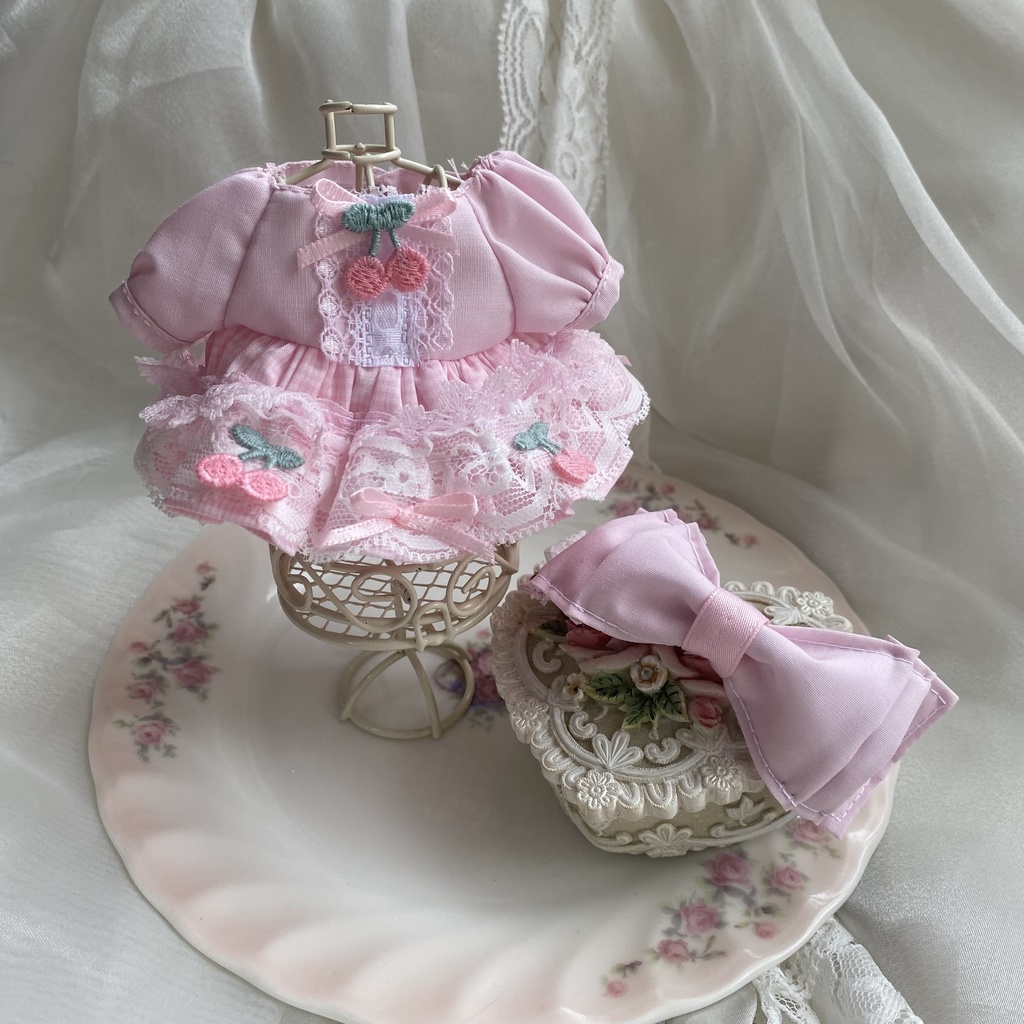 さくらんぼの春色ドレス いつぬい ぬい服