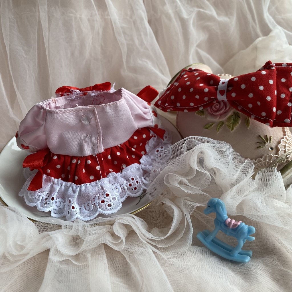 らぶりードットドレス ぬい服