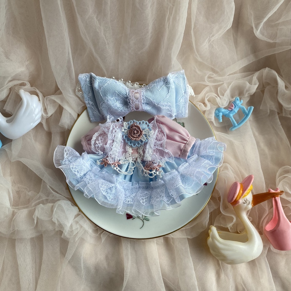 夢見るローズドレス ぬい服 リボン
