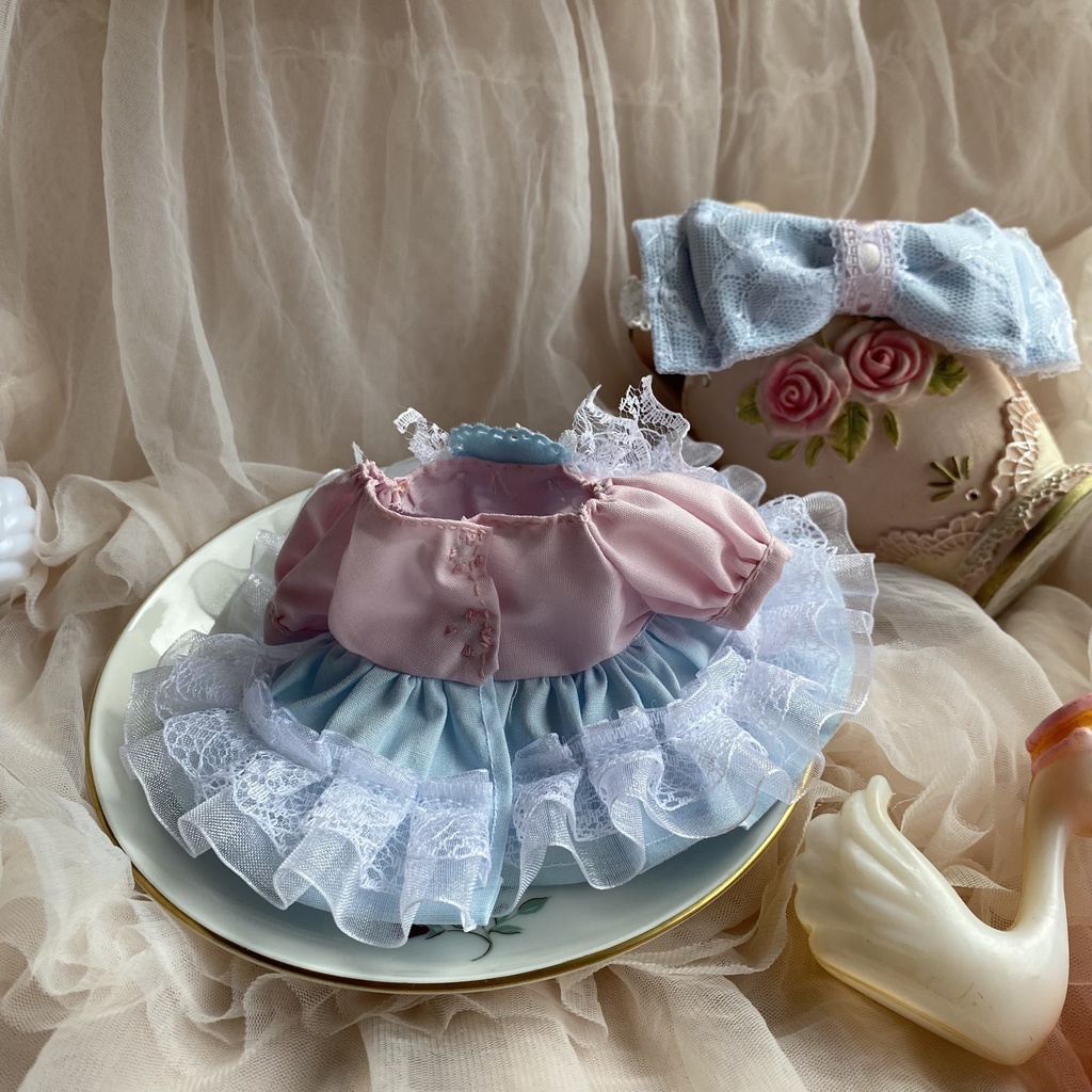 夢見るローズドレス ぬい服 リボン