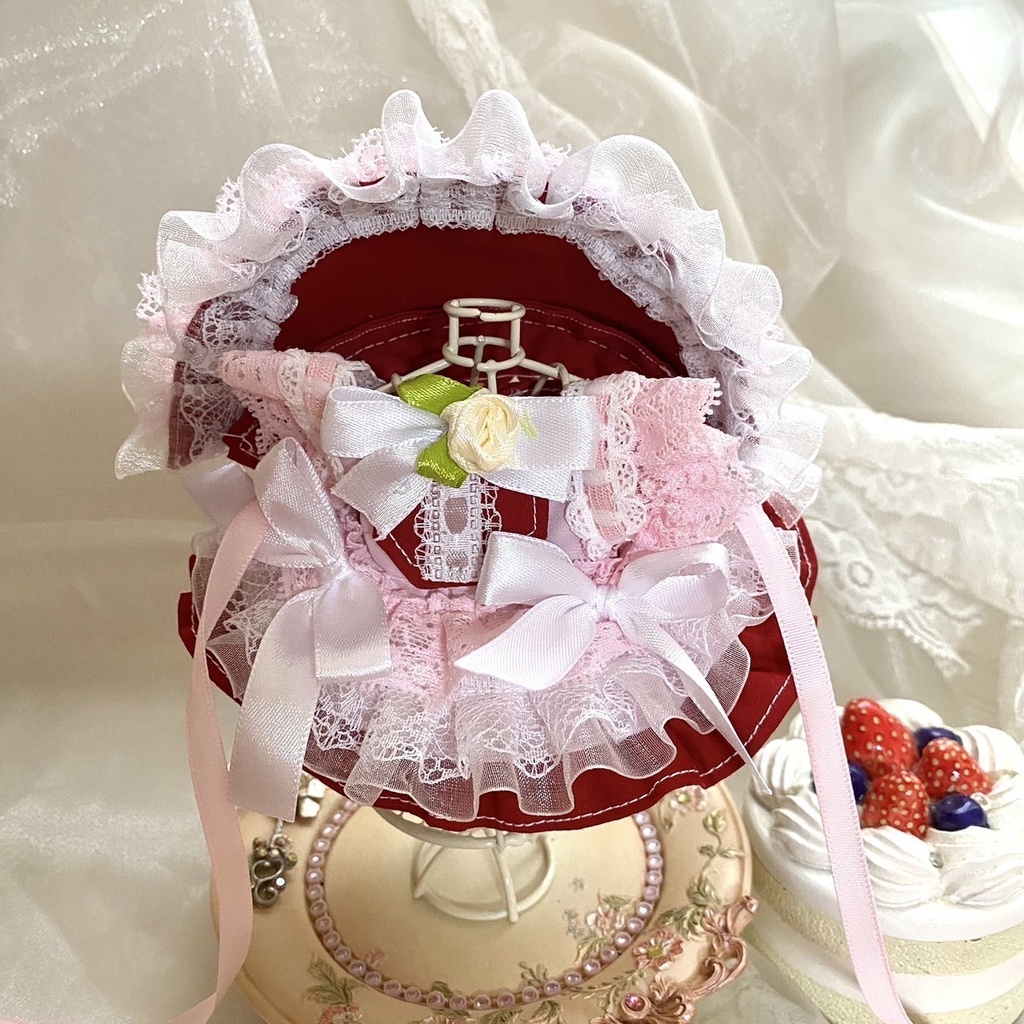 赤ずきんちゃんのためのドレス ボンネット ぬい服 