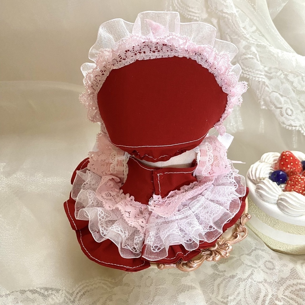 赤ずきんちゃんのためのドレス ボンネット ぬい服