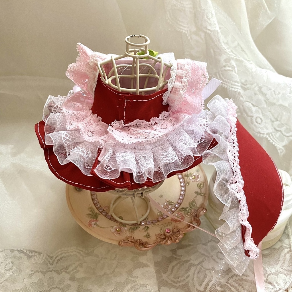 赤ずきんちゃんのためのドレス ボンネット ぬい服