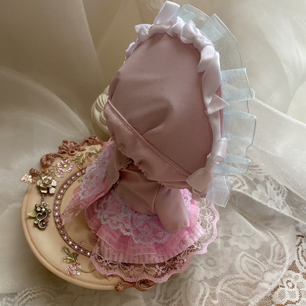 プリンセスりぼんドレス ボンネット ぬい服
