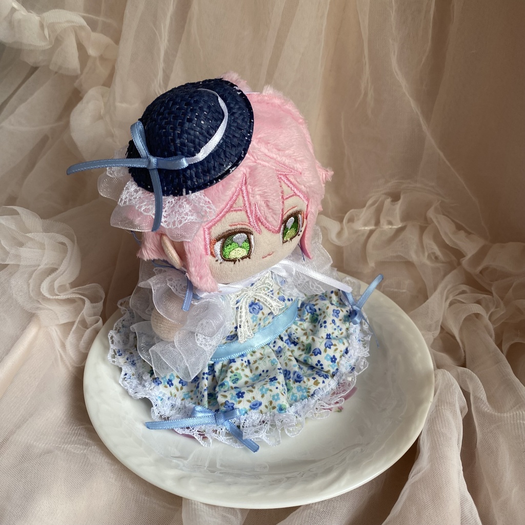 小花柄なつドレス 12センチぬい服
