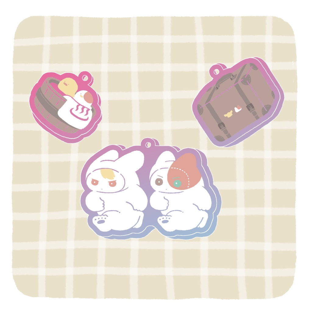 てってこばくとどちゃんアクリルキーホルダー