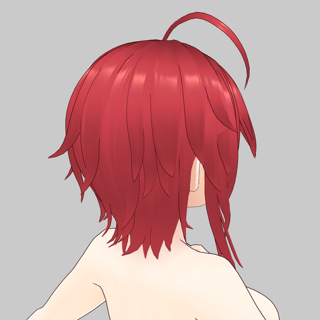 【無料/Vroid】M字バング風3つ分けツンツン前髪+前はねアホ毛