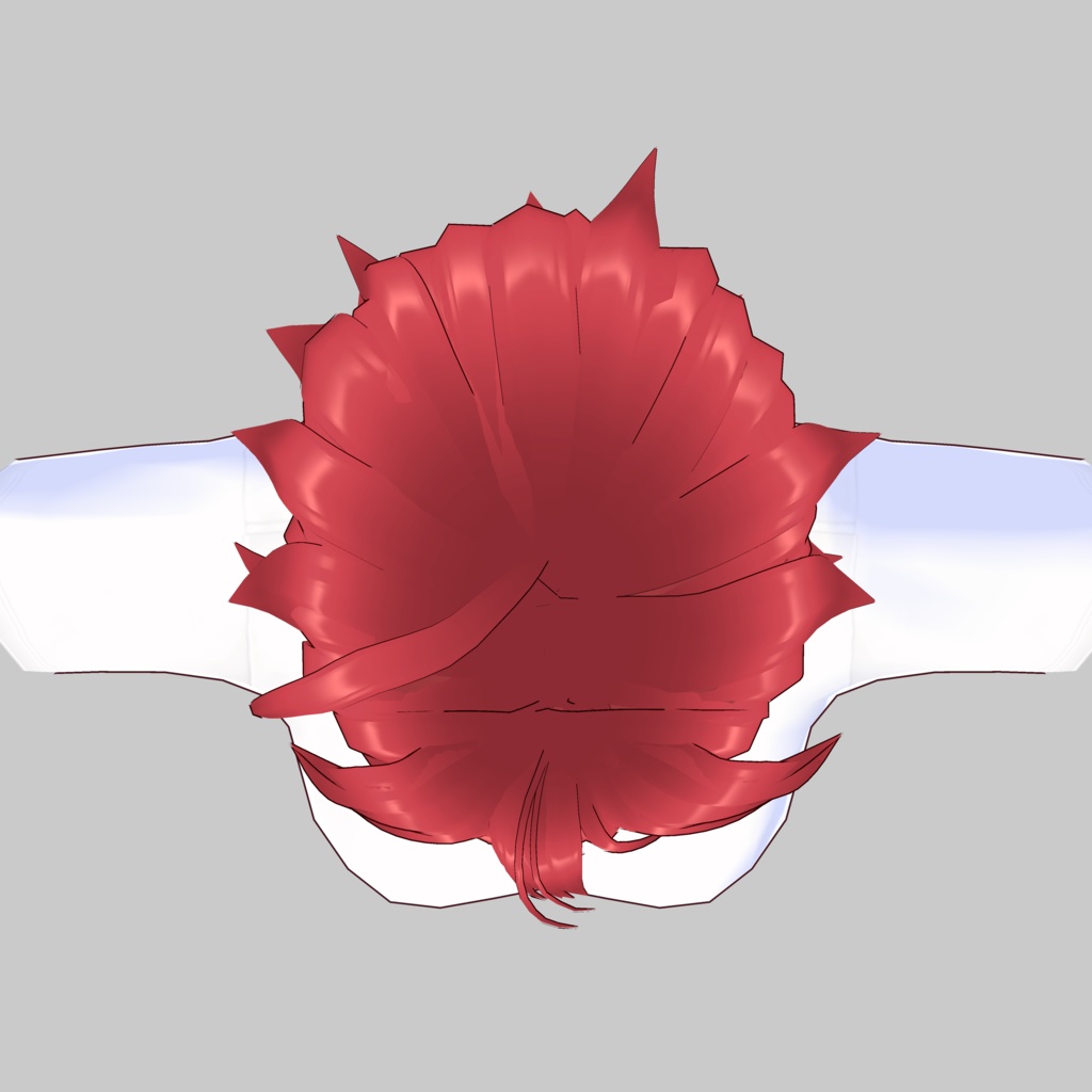 【無料/Vroid】M字バング風3つ分けツンツン前髪+前はねアホ毛