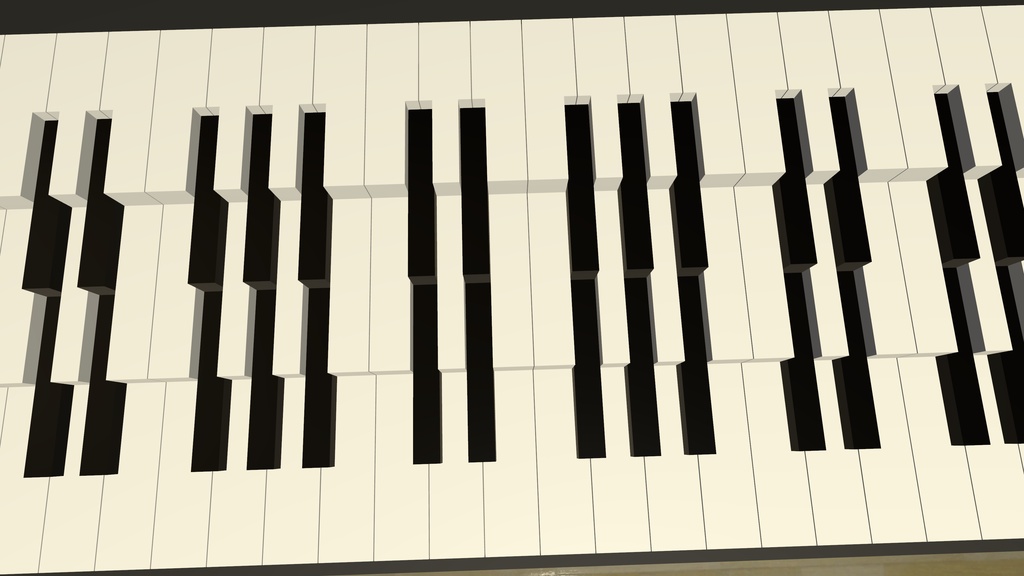 【VRChat想定】Archipianoforte ワールドアセット 31平均律キーボード・ピアノギミック