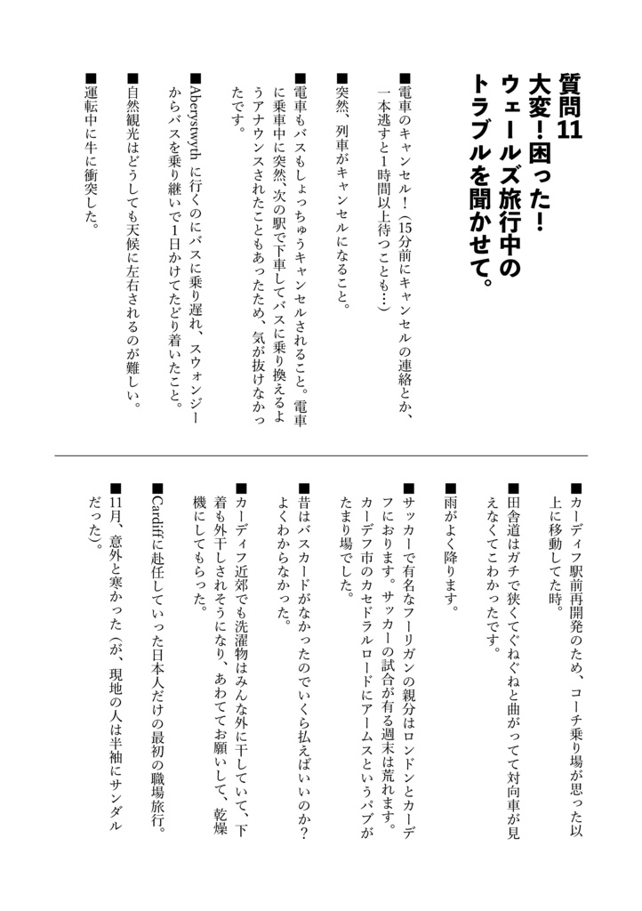 英国ウェールズの想い出