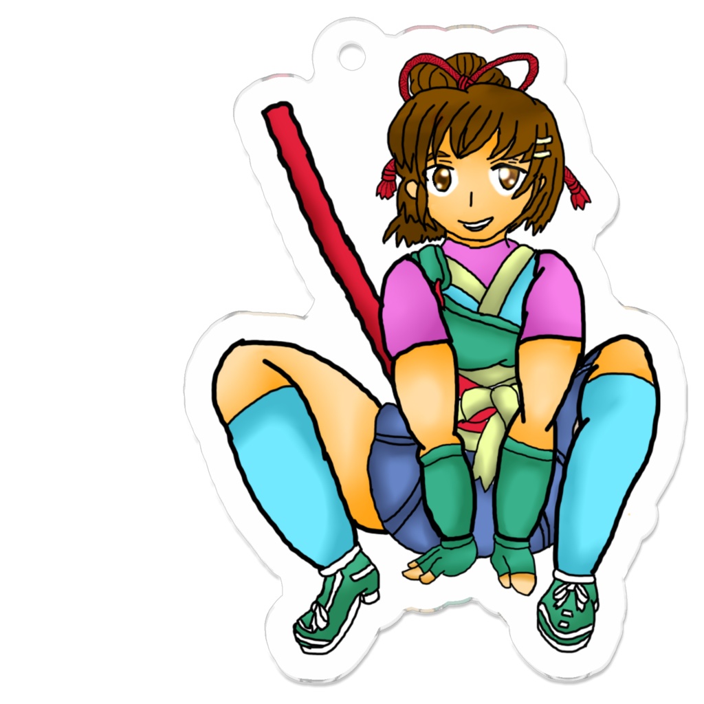 水神七瀬ちゃんおすわり！！アクリルキーホルダー