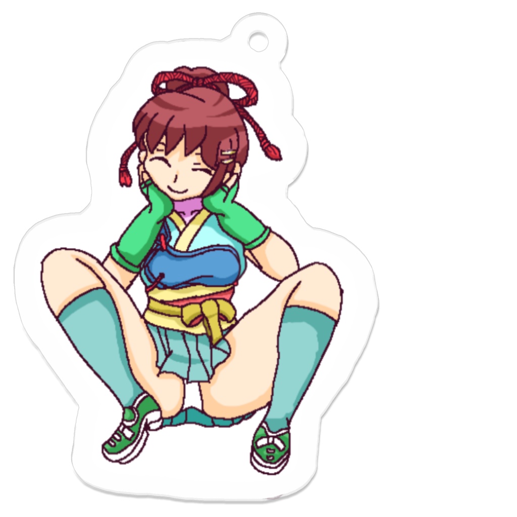 水神七瀬ちゃんおすわり!アクキー