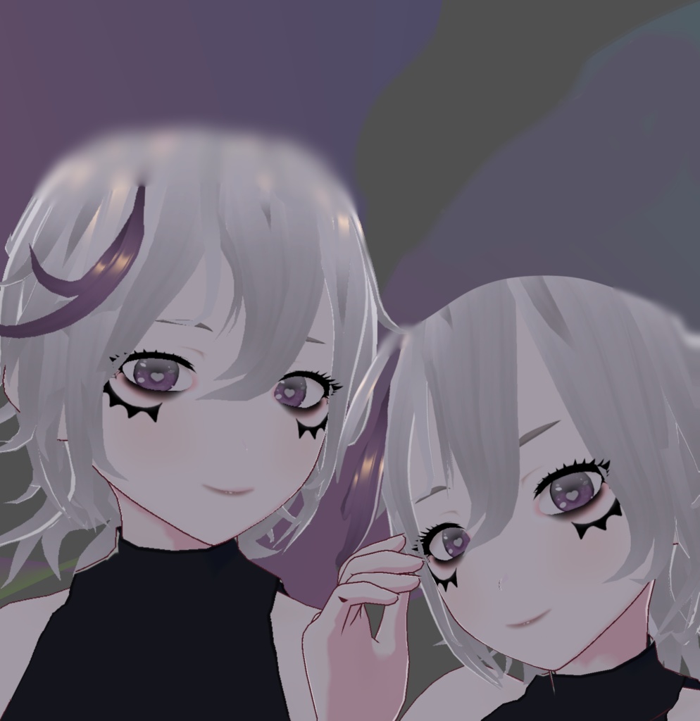⋆。゚☁︎☾ ゚。⋆Dark Vroid makeup⋆。゚☁︎☾ ゚。⋆ ( Black )