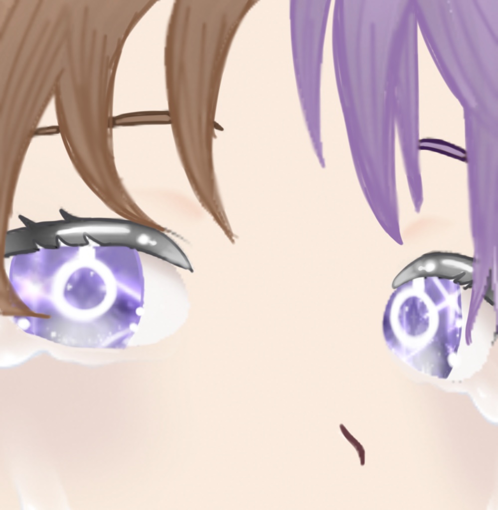 ☆.。Purple Abyss Vroid eyes・°☆ (purple / galaxy)