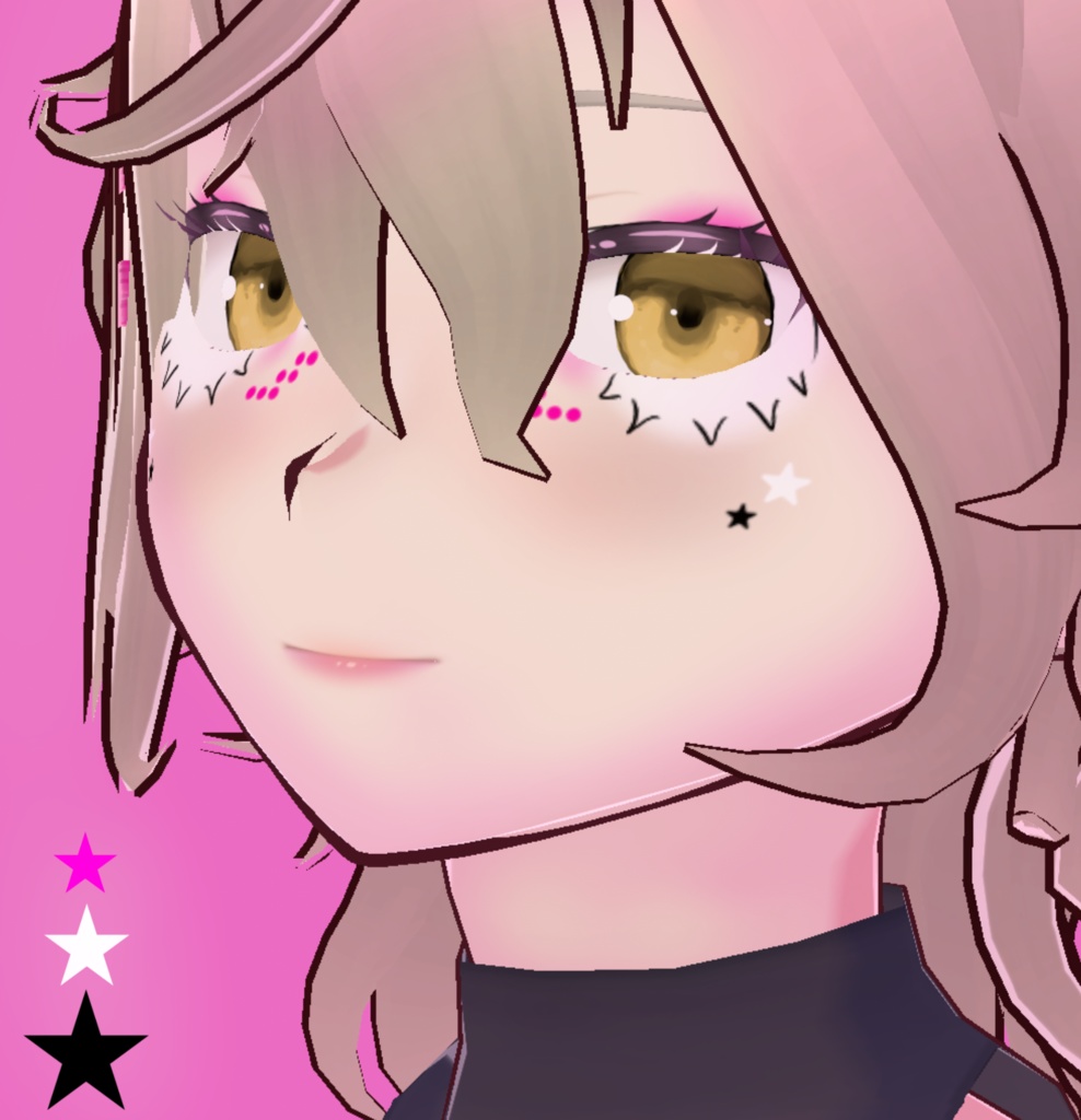 ✧・゚: *Hot pink Vroid Makeup*:・゚✧
