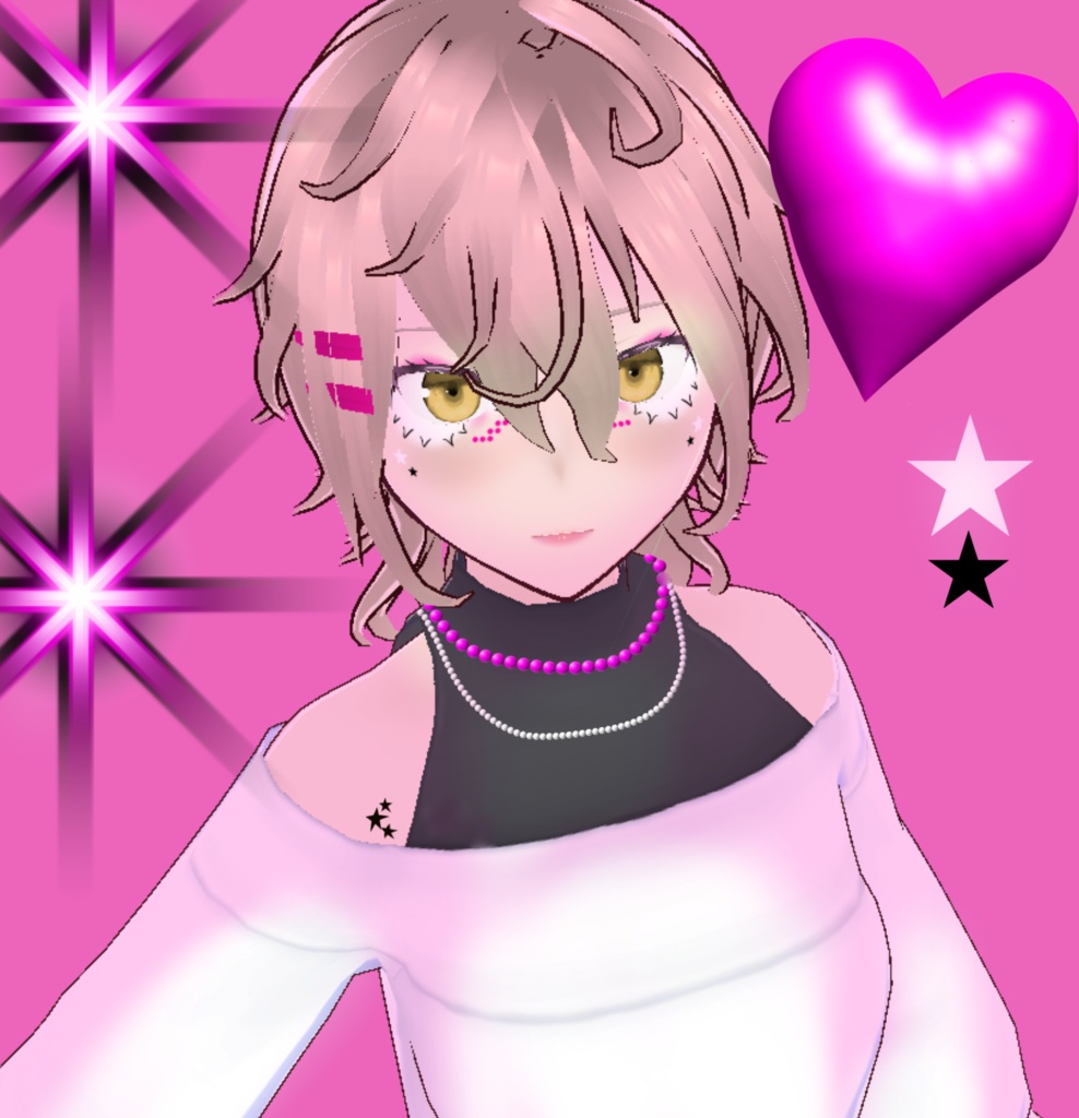 ✧・゚: *Hot pink Vroid Makeup*:・゚✧