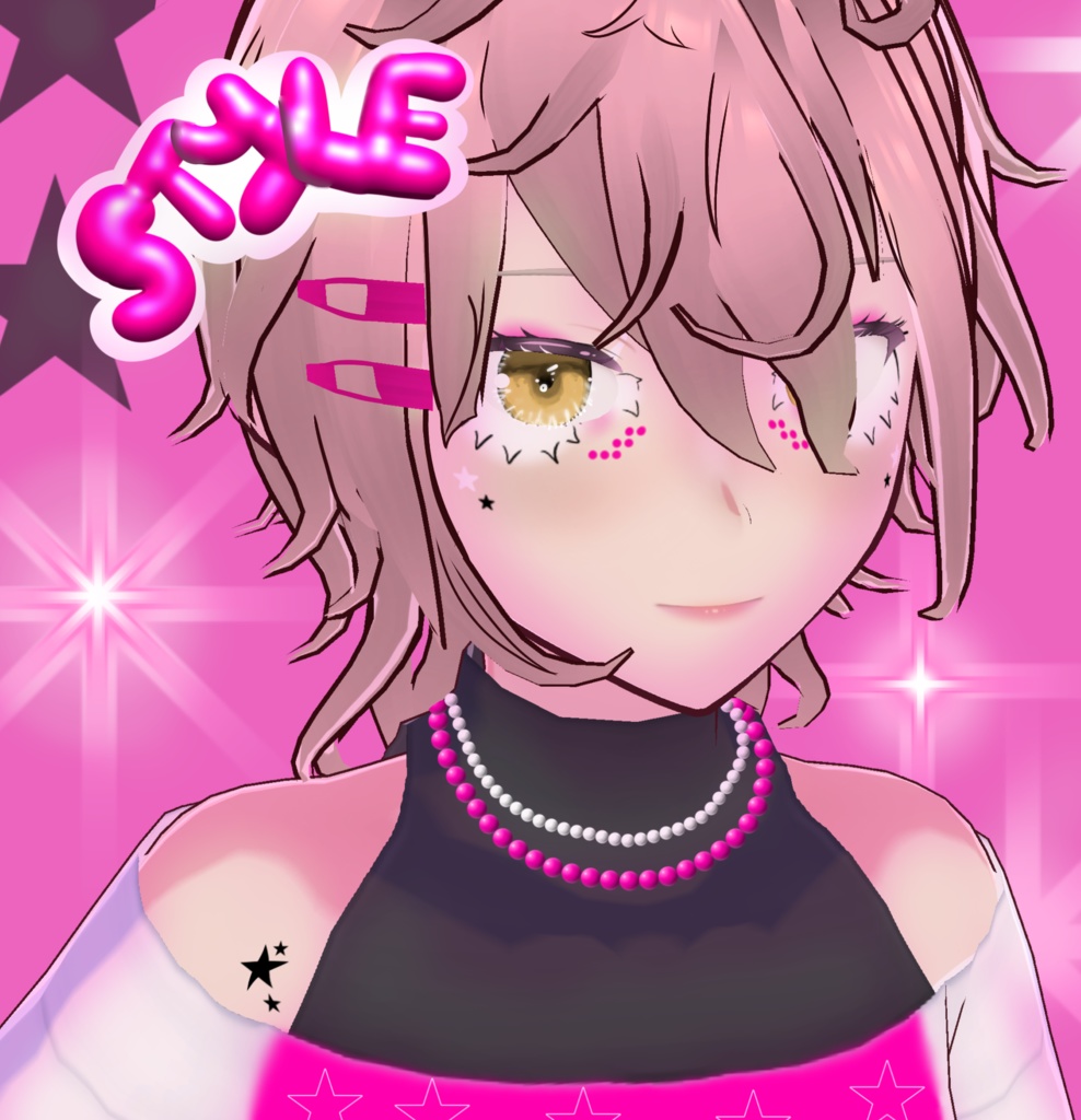 ✧・゚: *Hot pink Vroid Makeup*:・゚✧
