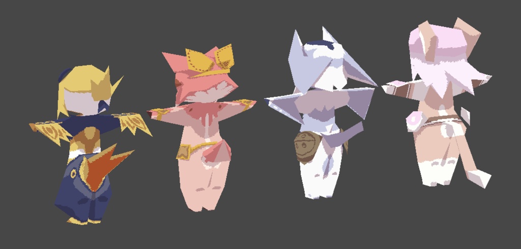 モクリシリーズ256ポリゴンモデル