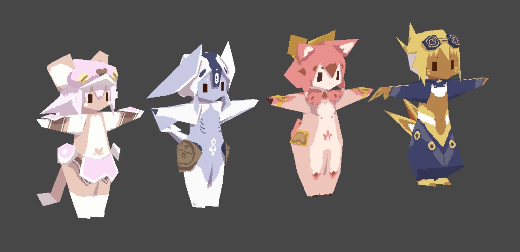 モクリシリーズ256ポリゴンモデル