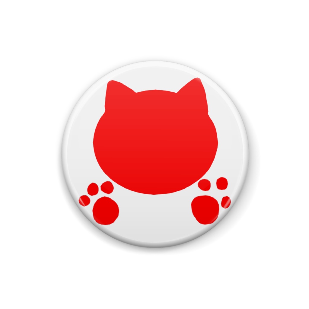 黒霧にいろ 猫マーク 缶バッチ