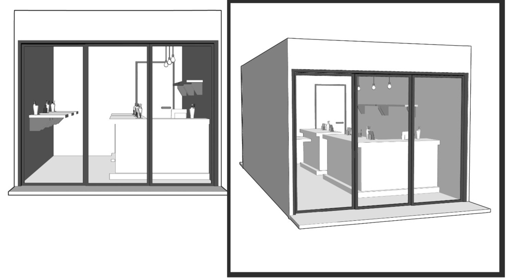 立ち飲み屋【クリスタ用3D背景素材/FBX・cs3o】