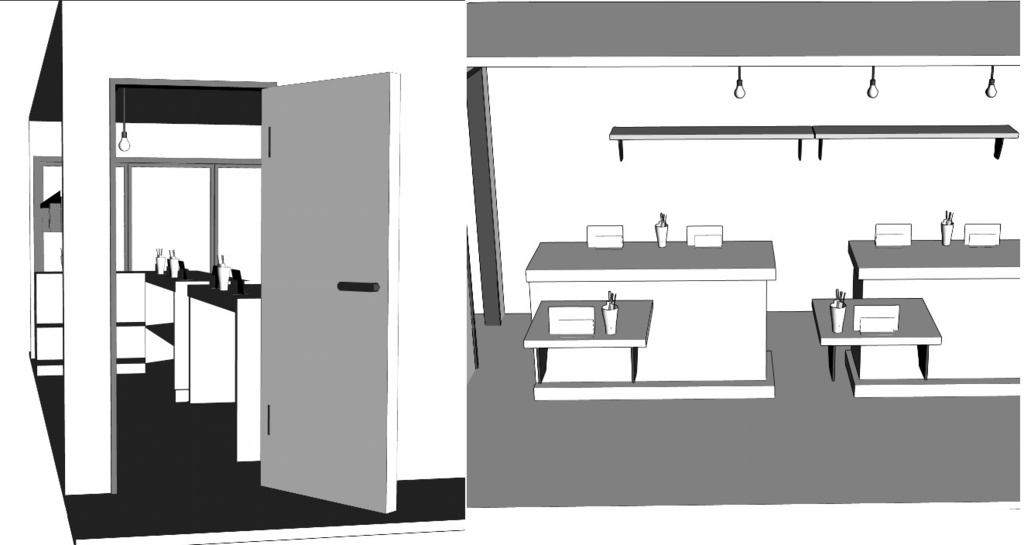 立ち飲み屋【クリスタ用3D背景素材/FBX・cs3o】