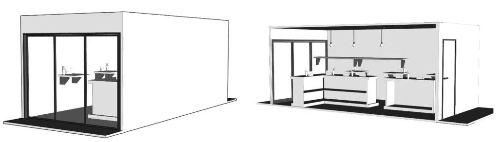 立ち飲み屋【クリスタ用3D背景素材/FBX・cs3o】