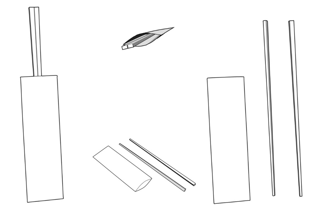 【無料】お箸セット【FBX・cs3o/動作確認用3D素材】