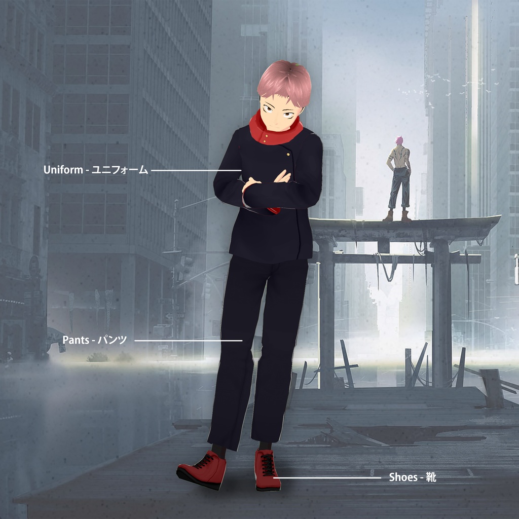 【VRoid Uniform】ユニフォーム Version Jujutsu Kaisen - Yuji Itadori