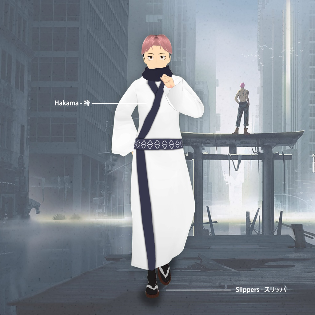 【VRoid Hakama】着物 Version Jujutsu Kaisen - Yuji Itadori