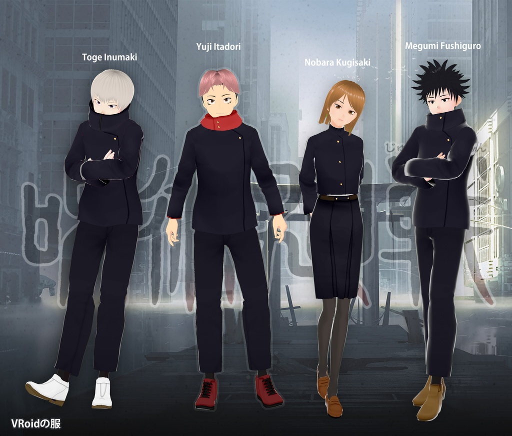 【VRoid Uniform】Four Uniform Packages - Jujutsu Kaisen