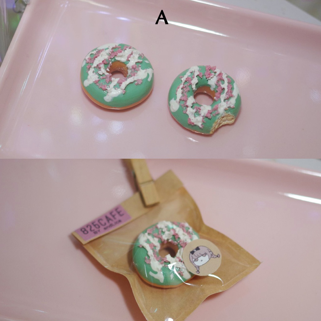 【ドーナツ  1/4～1/3サイズ】　フェイクフード　ドール用　ぬい用　ミニチュアフード　MDD　DD　撮影小物　40cmドール　50cmドール　60cmドール　70cmドール　75cmドール　MYOUDOLL　TelesthesiaDoll　BJD CROBI　Luts　SDM　SD　食品　模型　