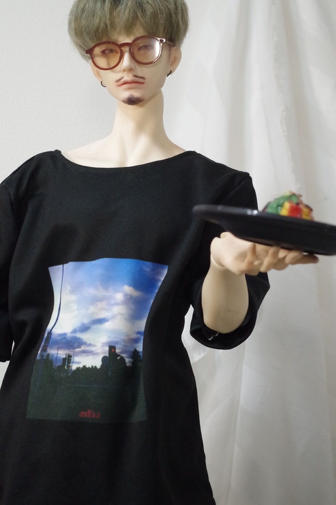 【パスタプレート【生ハムとバジルのオイルパスタ】　 1/4～1/3サイズ】スパゲッティ　フェイクフード　ドール用　ぬい用　ミニチュアフード　MDD　DD　撮影小物　40cmドール　50cmドール　60cmドール　70cmドール　75cmドール　MYOUDOLL　TelesthesiaDoll　BJD CROBI　Luts　SDM　SD　食品　模型　