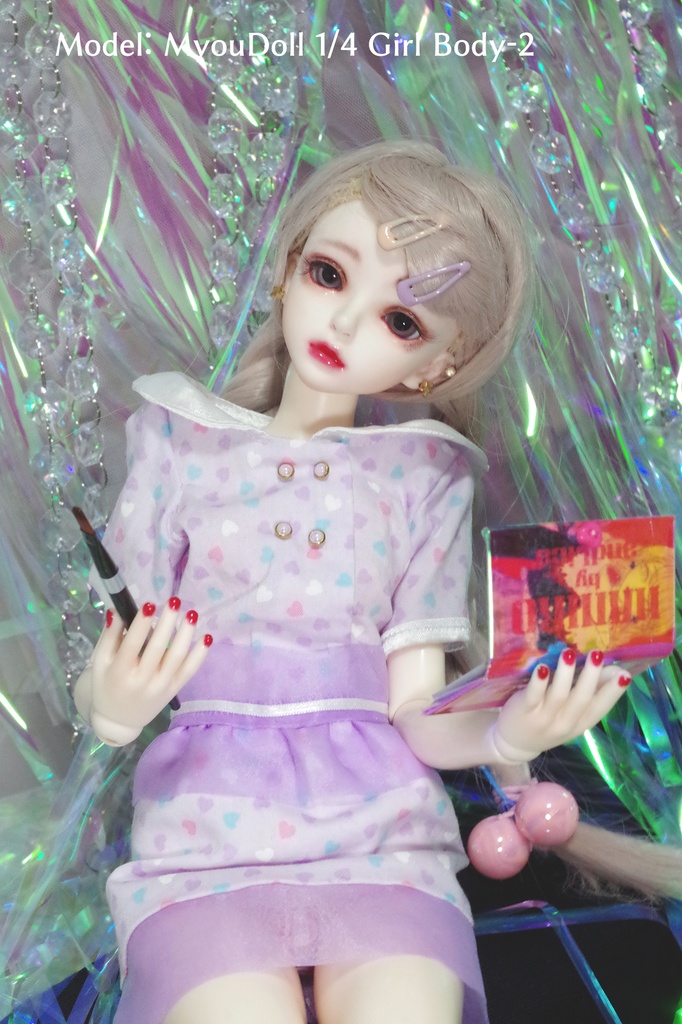 【アイシャドウパレット 1/4~1/3サイズ】ペーパークラフト コスメ オーロラ イラスト ドール用 ぬい用 ミニチュア MDD DD 撮影小物 40cmドール 50cmドール 60cmドール 70cmドール 75cmドール MYOUDOLL TelesthesiaDoll BJD CROBI Luts SDM SD 模型