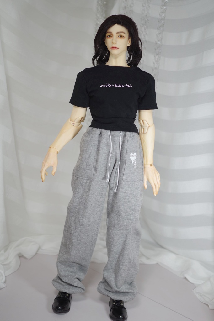 【スウェットパンツ 72】ドール用 ドール服 ドール衣装 アウトフィット 60cmドール 70cmドール MYOUDOLL TelesthesiaDoll BJD CROBI Luts SD17 グレー ジャージ