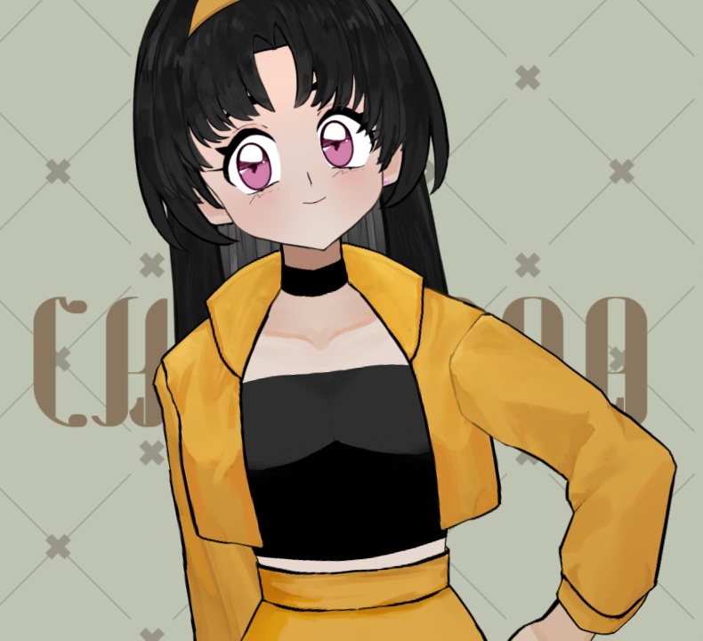 FREE Retro Girl Live2D model/無料レトロ風女子Live2Dモデル