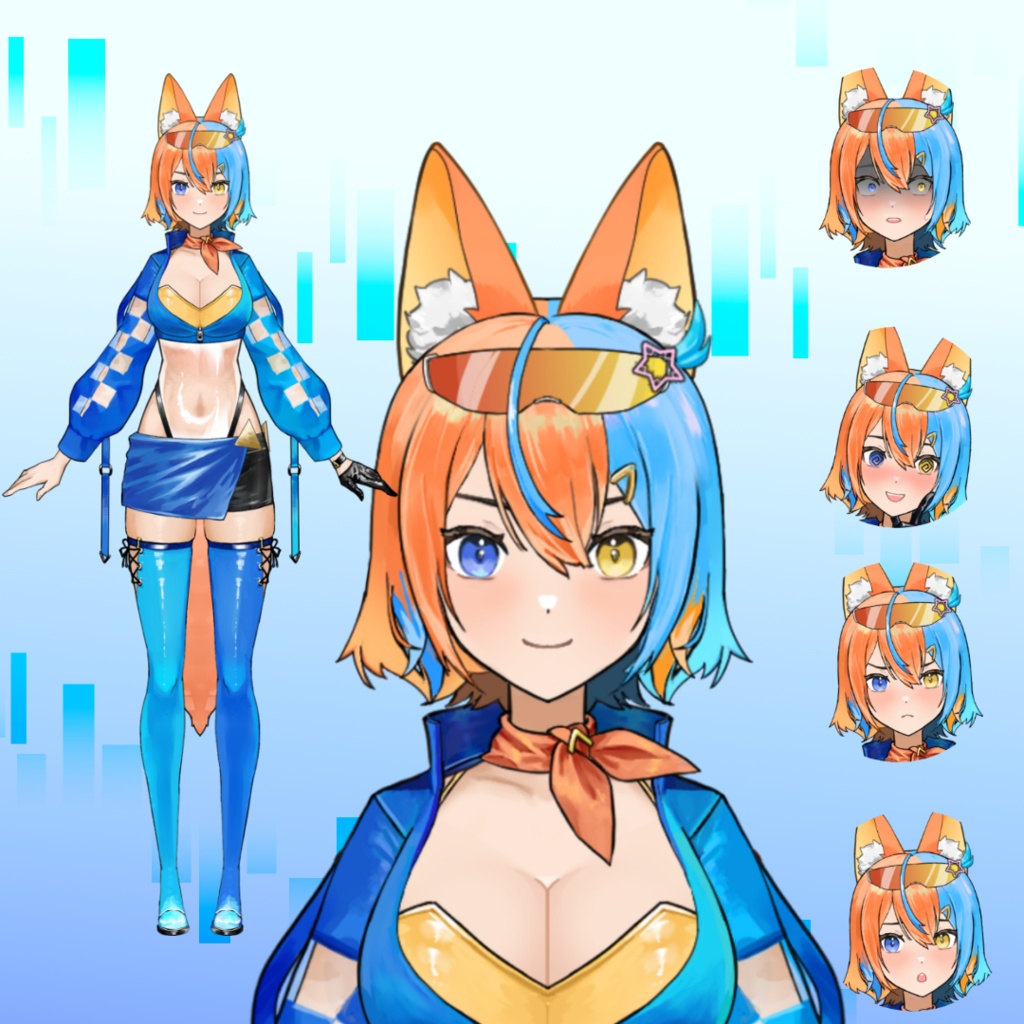 狐ちゃん汎用モデル/Fox girl model
