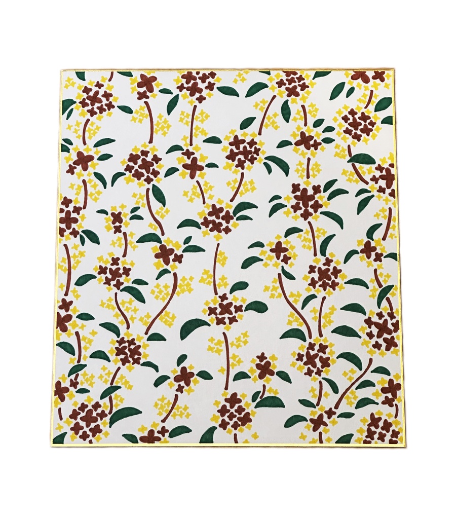 【売約済み】原画色紙 "Flower No.3"【一点もの・サイン入り】