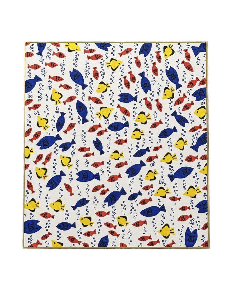 【売約済み】原画色紙 "Sakana No.1"【一点もの・サイン入り】