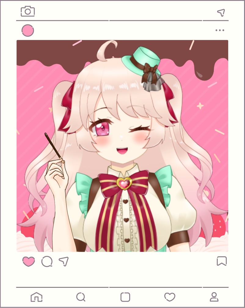 ポッキーを持つ手