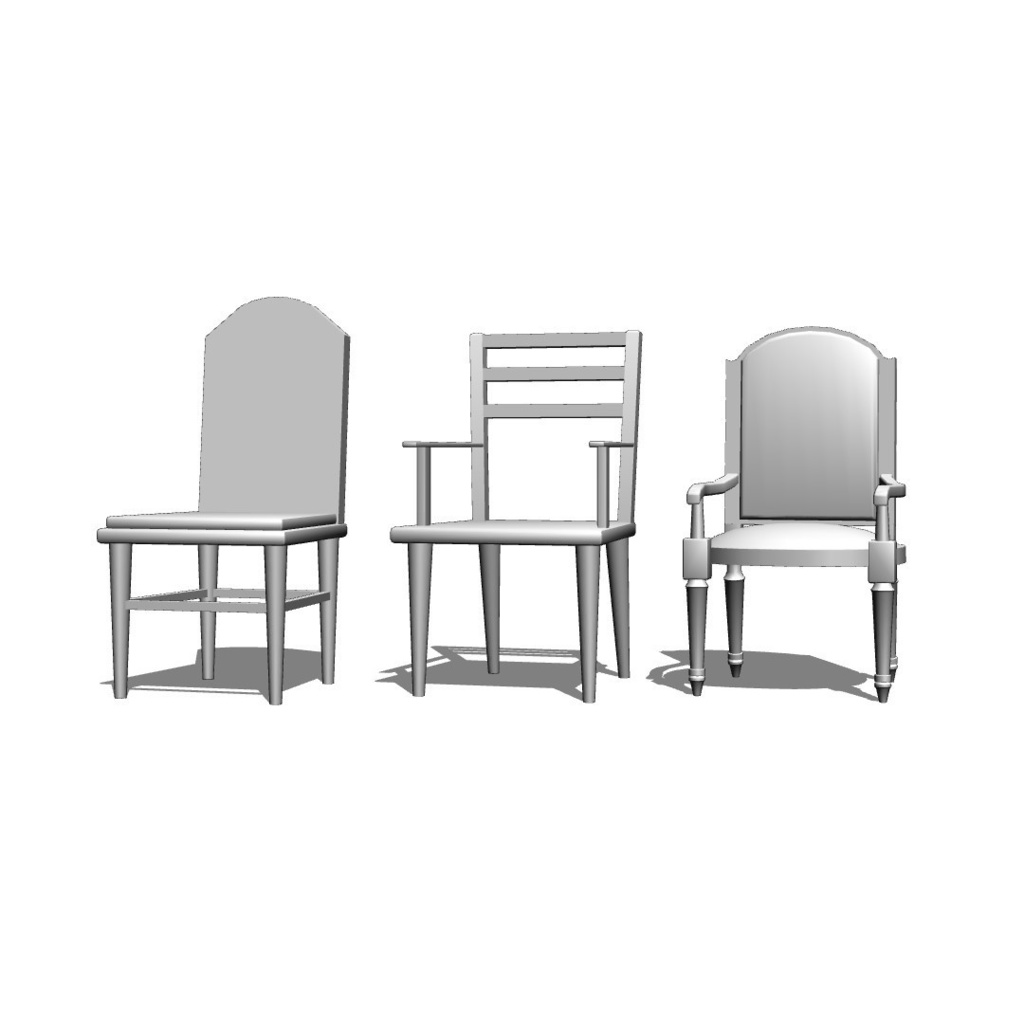 【イラスト・漫画】イス 3D素材