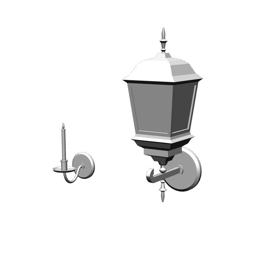 【イラスト・漫画】キャンドルスタンド 3D素材