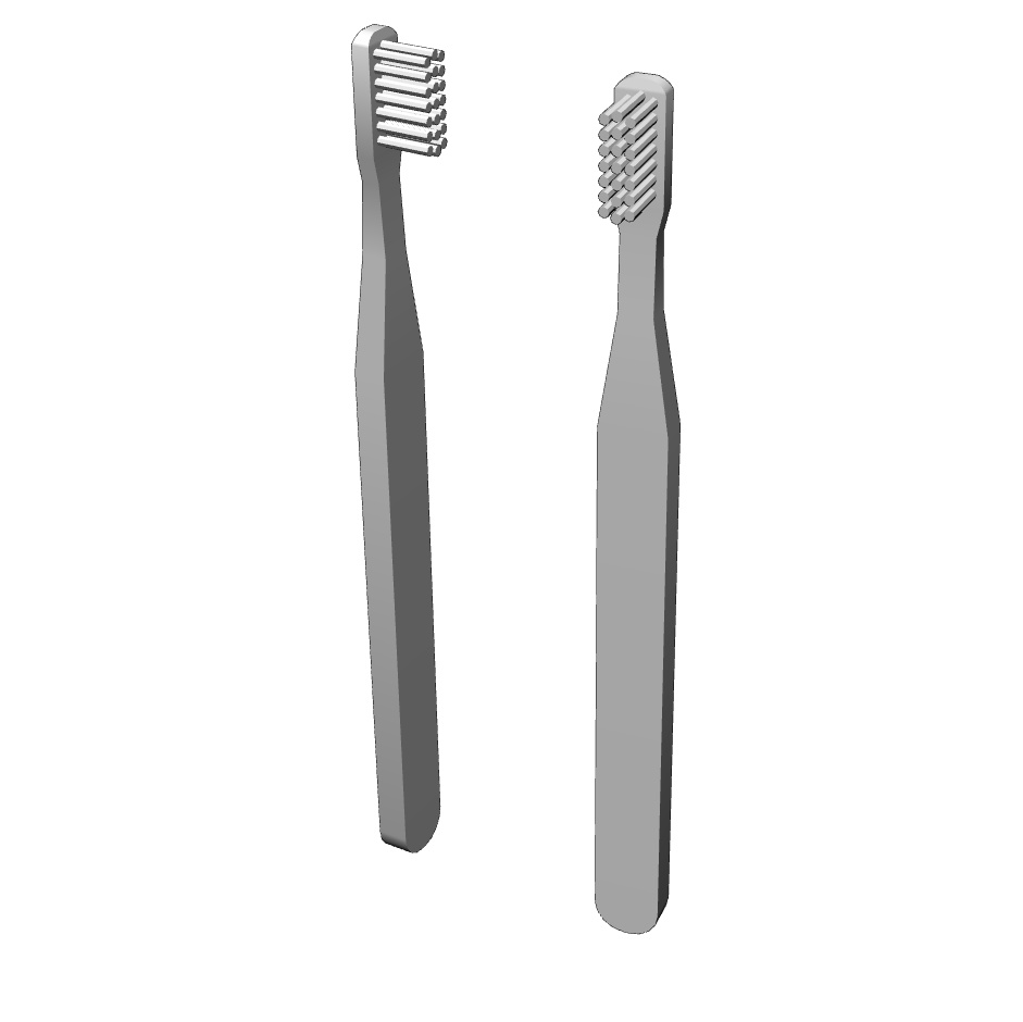 【イラスト・漫画】歯磨き 3D素材
