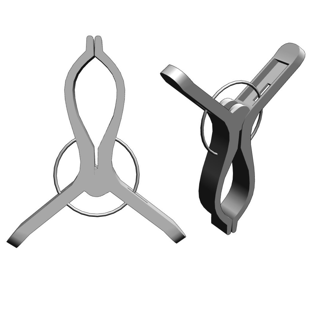 【イラスト・漫画】洗濯ばさみ 3D素材