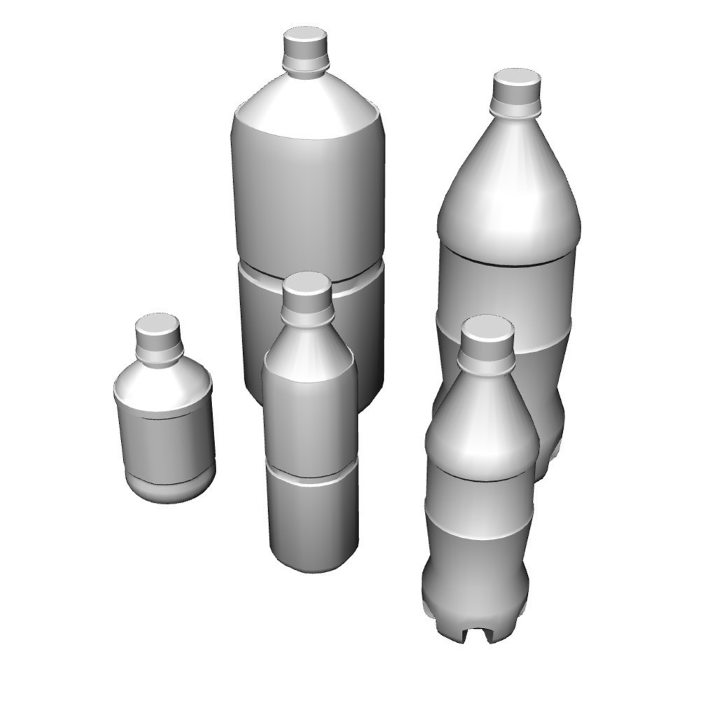 【イラスト・漫画】ペットボトル 3D素材