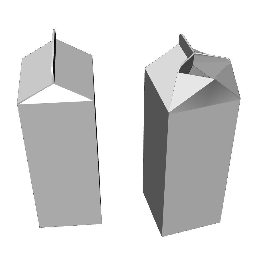 【イラスト・漫画】牛乳パック 3D素材