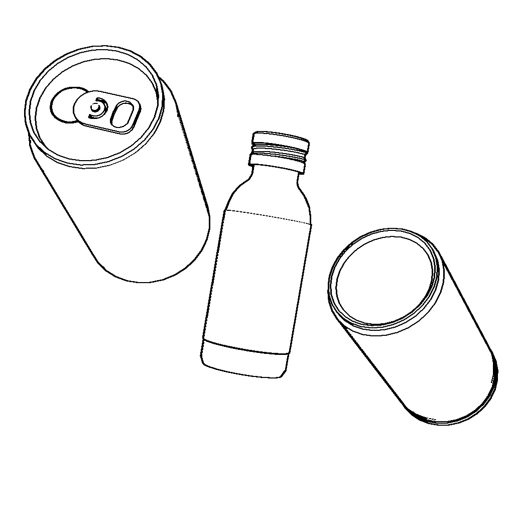 【イラスト・漫画】缶・ビン 3D素材