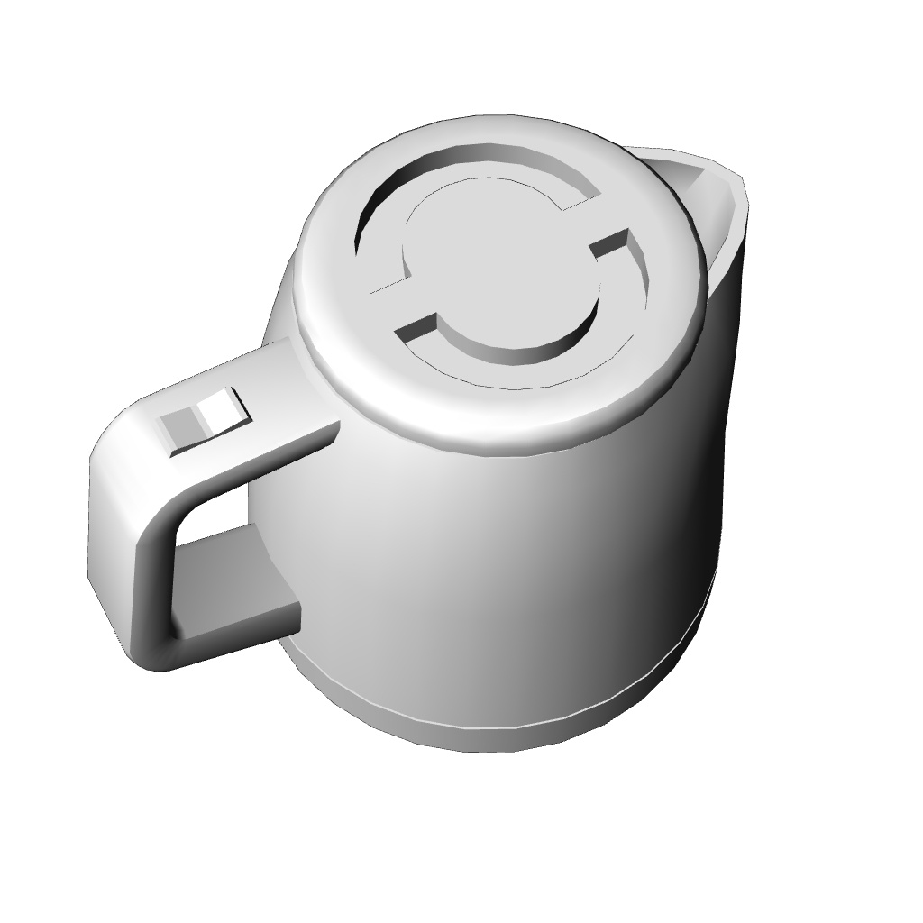 【イラスト・漫画】電気ケトル 3D素材